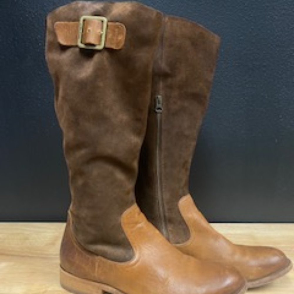 Kork-Ease Tall Brown Suede Boots (Rue)